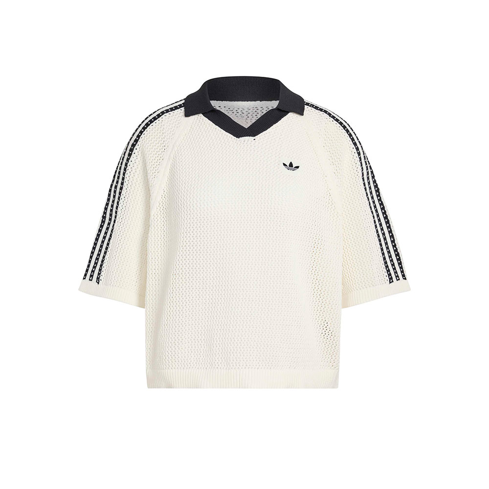 Knitted Crochet Polo Adidas BLANCO 