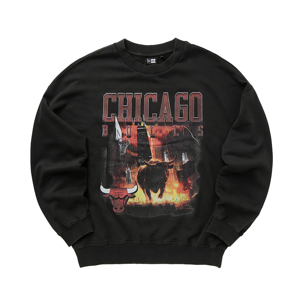 Nba Washed Grphc Os Crew Chicago Bulls New Era MULTICOLOR 