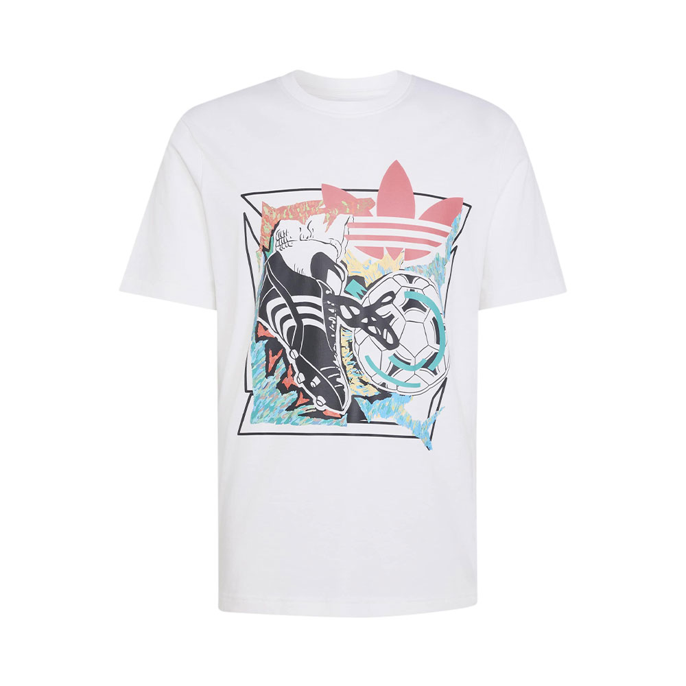 Archive Anime Football Graphic T Shirt Adidas BLANCO 